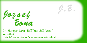 jozsef bona business card