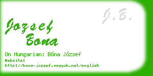 jozsef bona business card